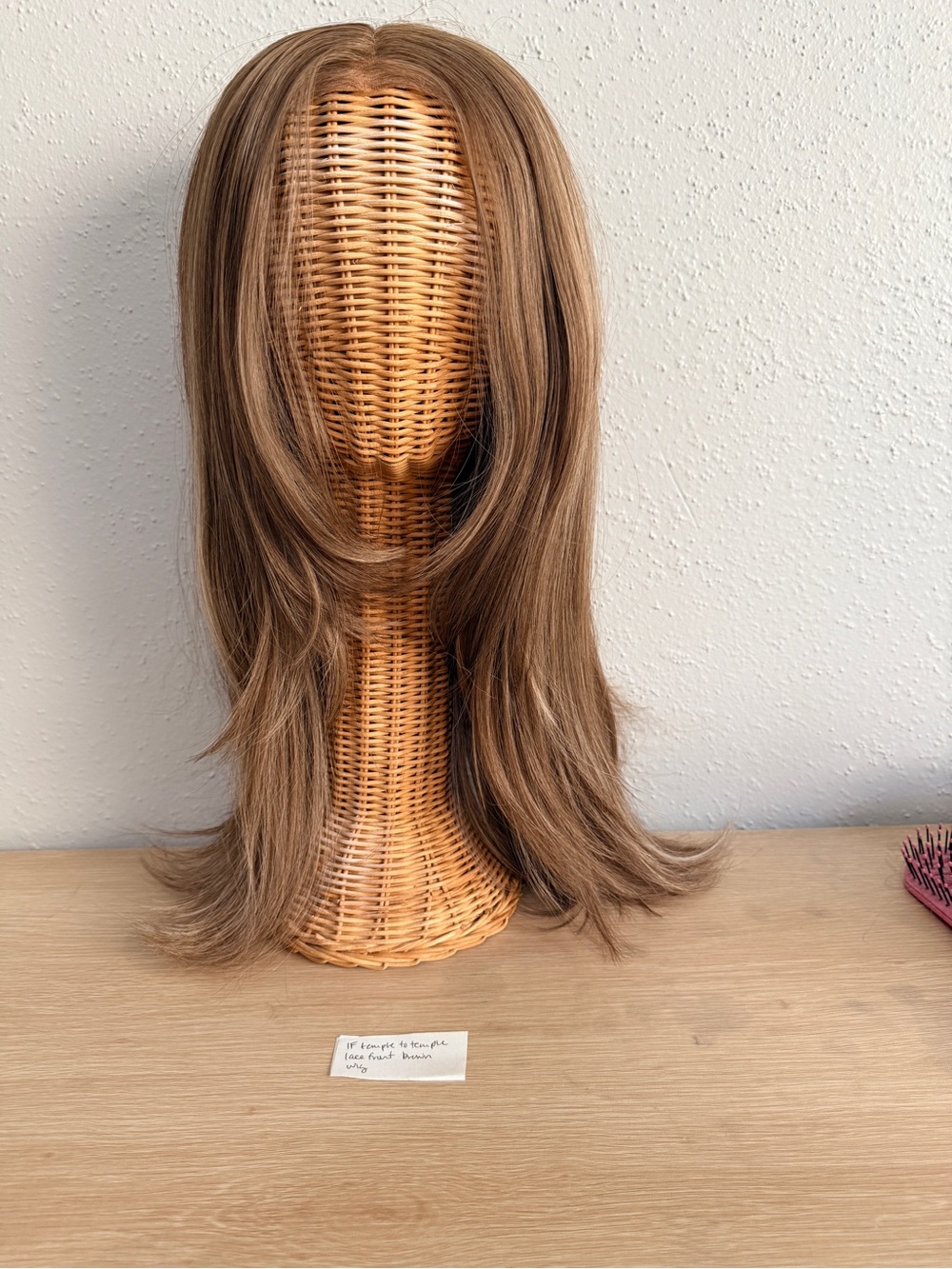 1F temple to temple lace front brown wig
